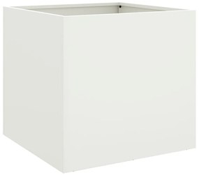 Vasos/floreiras 2 pcs 49x47x46 cm aço branco