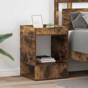 vidaXL Mesa de apoio 2 pcs Carvalho Defumado 40 x 40 x 56 cm