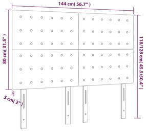 Cabeceira de cama 4 pcs veludo 72x5x78/88 cm cinzento-claro