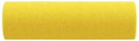 Almofadas decorativas 2 pcs Ø15x50 cm tecido amarelo-claro