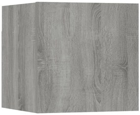 Conjunto móveis de TV 10 pcs madeira processada sonoma cinza