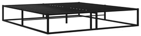 Estrutura de cama 140x200 cm metal preto