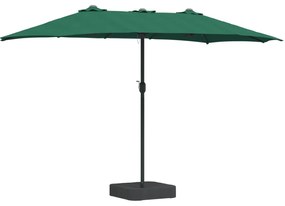 vidaXL Guarda-sol de Jardim Verde 385 x 209 x 244 cm Poliéster