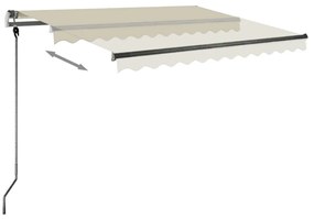 Toldo retrátil manual independente 350x250 cm cor creme