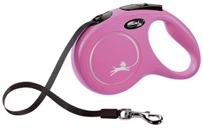 Trela para Cães Flexi New Classic 5m Cor de Rosa Tamanho S