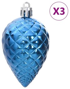 Enfeites de Natal 98 pcs Ø3/4/6 cm azul