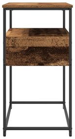 Mesa de Consola vidaXL Madeira Velha 75x40x75 cm Madeira Reforçada e A