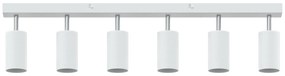 Spotlight de Teto 6 Direções Ajustáveis Branco GU10