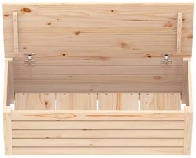Caixa de arrumação 89x36,5x33 cm madeira de pinho maciça