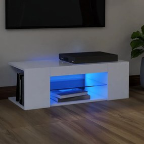 Móvel de TV Yoki com Luzes LED - Branco - Design Moderno