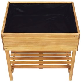 Vaso de jardim elevado 78,5x58,5x78,5 cm madeira acácia maciça