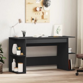 vidaXL Secretária 140x50x75 cm derivados de madeira preto