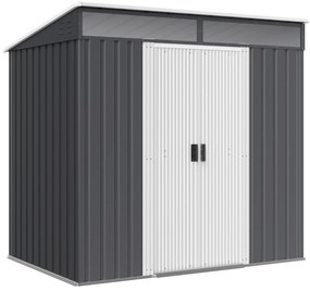 Abrigo de Jardim 2 m² 195x122x181,5 cm Abrigo de Armazenamento Metálic