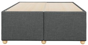 Estrutura de cama sem colchão cinza escuro 120x190 cm tecido