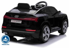 Carro eletrico crianças Audi E-TRON Quattro Sportback 12V Ecrã MP4 Preto