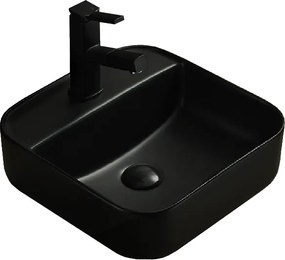 Mexen Silvia lavatório de bancada 39 x 39 cm, preto mate - 21863985