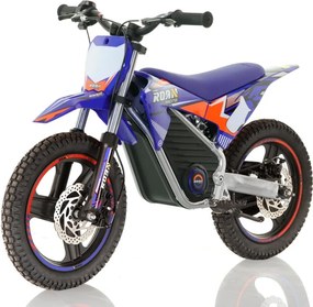 Mini moto elétrica para crianças Minicross electrica 350W 14/14" Warrior MX-E350 Velocidade até 30 km/h Com Limitador Azul