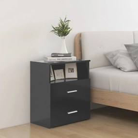 vidaXL Mesas de cabeceira 2 pcs 50x32x60 cm cinzento