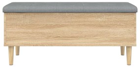 Banco arrumação 102x42x46 cm derivados madeira carvalho sonoma