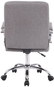 Cadeira de escritório Deli PRO em tecido com estrutura cromada 59 x 91-101 x 63 cm Cinzento