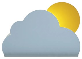 Candeeiro de parede infantil nuvem azul com sol - Cloudy