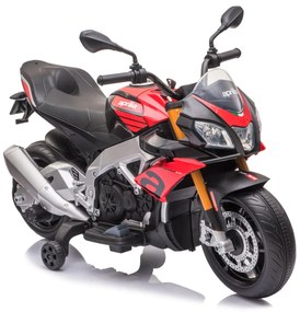 Mota elétrica infantil bateria 12V Aprilia Tuono V4 1100 RR Vermelha