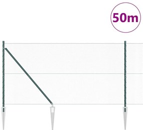 Cerca Hexagonal vidaXL Verde 1.4x50 m Aço