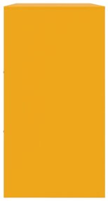 Aparador 99x39x73 cm aço amarelo mostarda