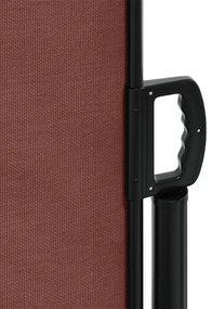 Toldo lateral retrátil 100x600 cm castanho