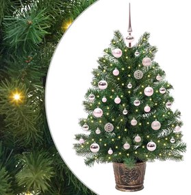 vidaXL Árvore de Natal Artificial com 150 LEDs Verde 95 cm PE e PVC
