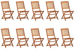 11 pcs conjunto de jantar para jardim 280x90x75cm acácia maciça