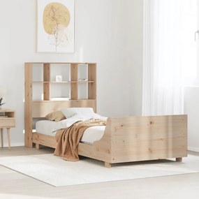 vidaXL Cama sem colchão 75x190 cm madeira de pinho maciça