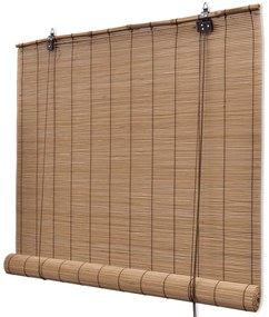 Estores de rolo 2 pcs 80 x 160 cm bambu castanho