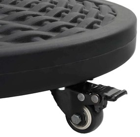Base de Parasol vidaXL com Rodas para Postes de Ø38-48 mm 13 kg Redond