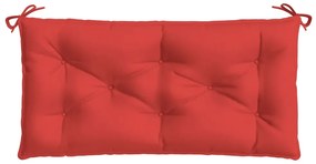 Almofadões banco jardim 2 pcs 100x50x7cm tecido oxford vermelho