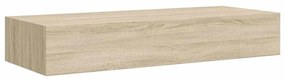Prateleiras parede c/ gavetas 2 pcs MDF 60x23,5x10 cm carvalho