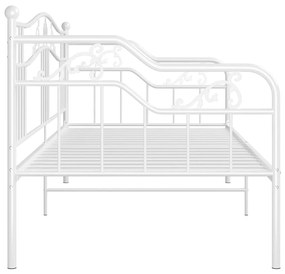 Sofá-cama 90x200 cm metal branco