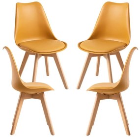 Pack 4 Cadeiras Synk Basic - Mostarda