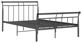 Estrutura de cama 120x200 cm metal preto