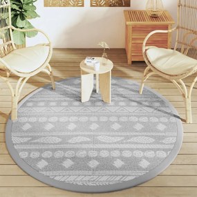 Tapete de exterior Ø160 cm ARAKIL PP cinzento