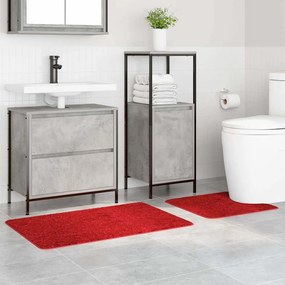 Conjunto de 2 Tapetes de Banho vidaXL Vermelho Polipropileno Antiderra