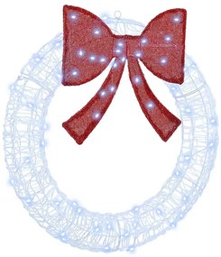 vidaXL Guirlanda com 60 LEDs Branco frio 76 x 8.5 x 76 cm Acrílo