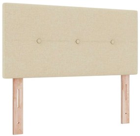 Cama Box com Colchão Creme, 100x200 cm, Tecido