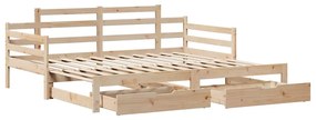 Sofá-cama com gavetão e gavetas sem colchão 90x190 cm