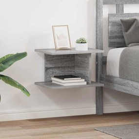 vidaXL Mesa-de-cabeceira 2 pcs Cinza Sonoma 40 x 30 x 25 cm