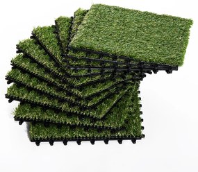Grama artificial Terraço Grama sintética Tapete 10 Peças