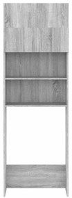 Armário máquina de lavar roupa 64x25,5x190 cm cinzento sonoma