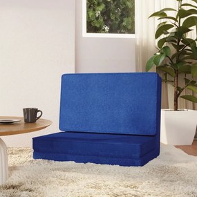 vidaXL Colchão dobrável tecido azul