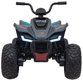 Moto 4 elétrica para crianças 12V 4x4 Mclaren Racing MCL 35, Controle remoto, Rodas Espuma EVA, assento couro ecológico Cinzenta