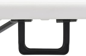 Bancos de jardim dobráveis 2 pcs 180 cm PEAD branco